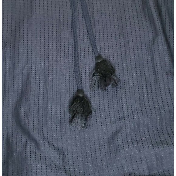 SOFT SURROUNDINGS Chandra Small Navy Blue Open Cold Shoulder Top Embellished - Picture 8 of 12